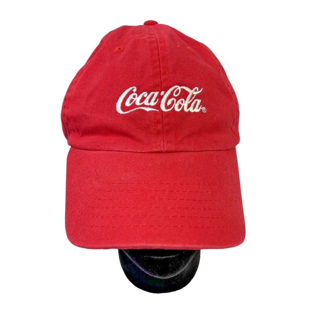 Coca-Cola Baseball Cap Hat Red/White Adjustable Strapback Soda Pop Drink Cotton